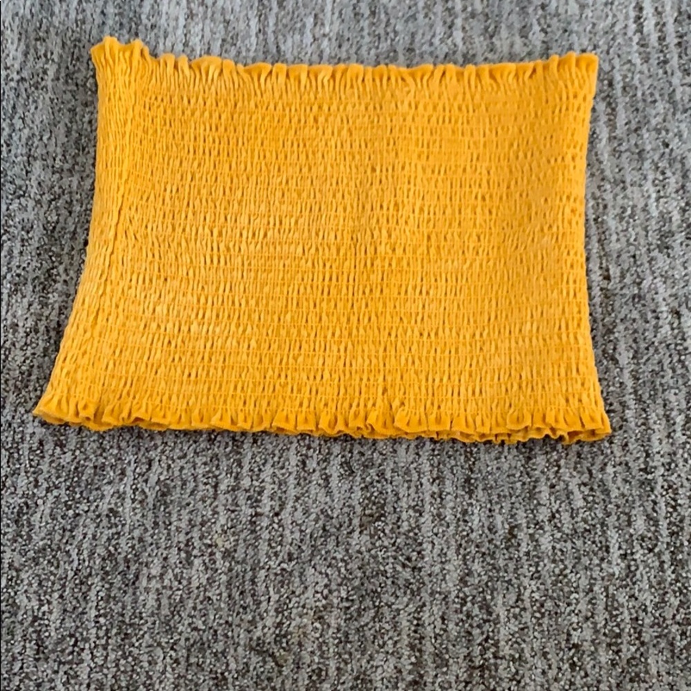 yellow hollister tube top